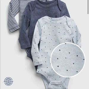 NWT Baby Gap Organic Bodysuit (3-pack) 3-6 months